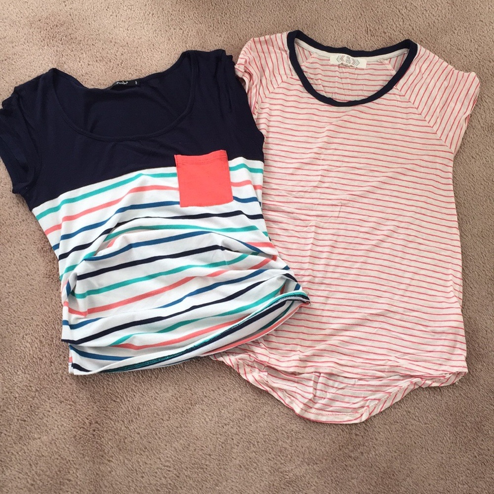 6/25.00 Lot of 4 tops: Papaya, Forever 21, Pink Rose, Active USA